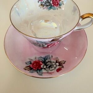 VTG‎ Relco Floral Pink Teacup and Saucer Set